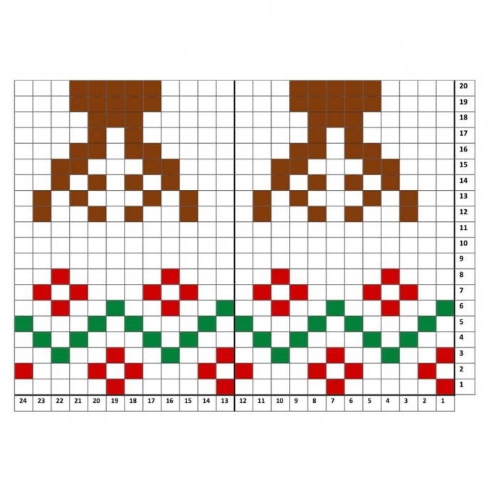 Нарядные носки с оленями