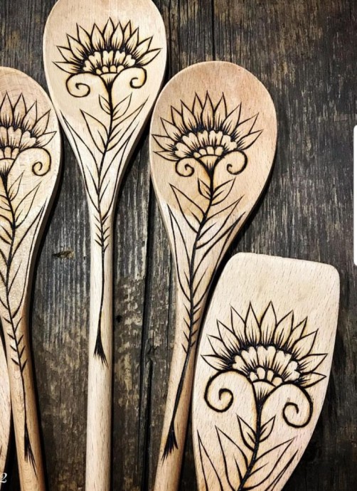 Выжигание на ложках