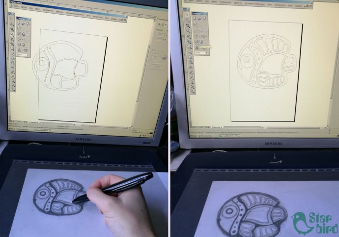 Аппликация в виде рыбки