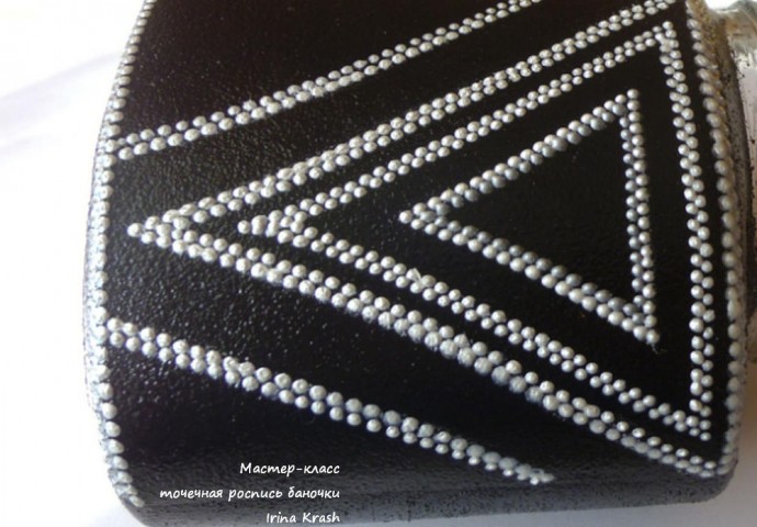 Точечная роспись баночки Точечная роспись баночки