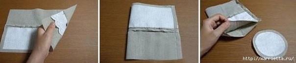 Льняной мешочек с кружевом: мастер-класс