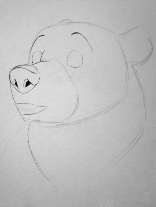 Рисуем забавного мишку