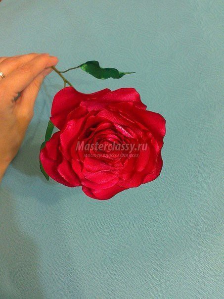 Розы из атласных лент: мастер-класс