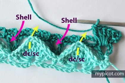 Яркий геометрический узор крючком