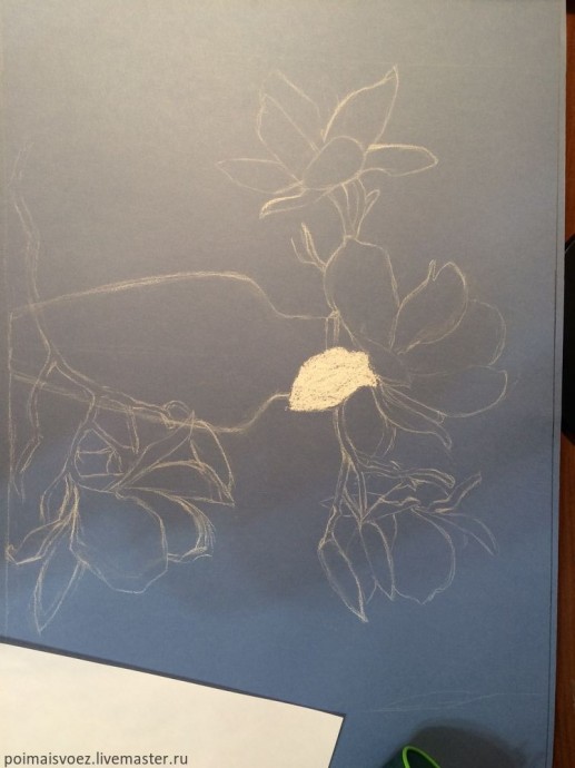 Рисуем сухой пастелью вазу с цветами Рисуем сухой пастелью вазу с цветами