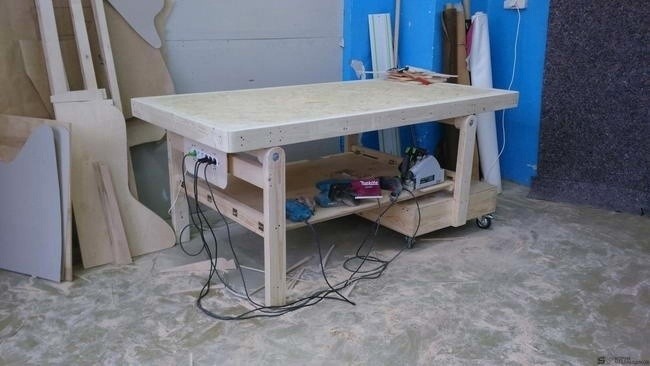 Складной мобильный стол-верстак для мастерской своими руками