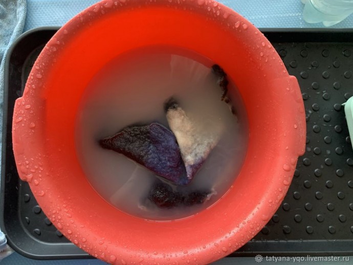 Валяем образец с флисом Шетланда