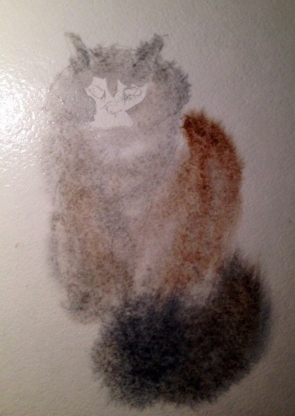 Рисуем кошку акварелью