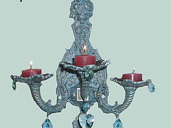 Переделка старого бра в античный канделябр Переделка старого бра в античный канделябр