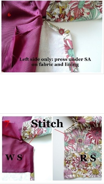 Обработка шлицы на юбке с подкладкой