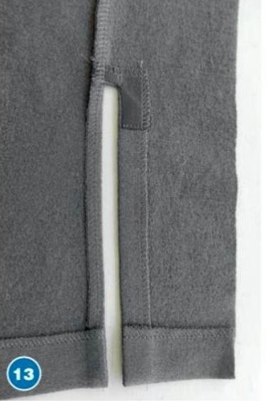 Обработка застежки-молнии по низу рукава