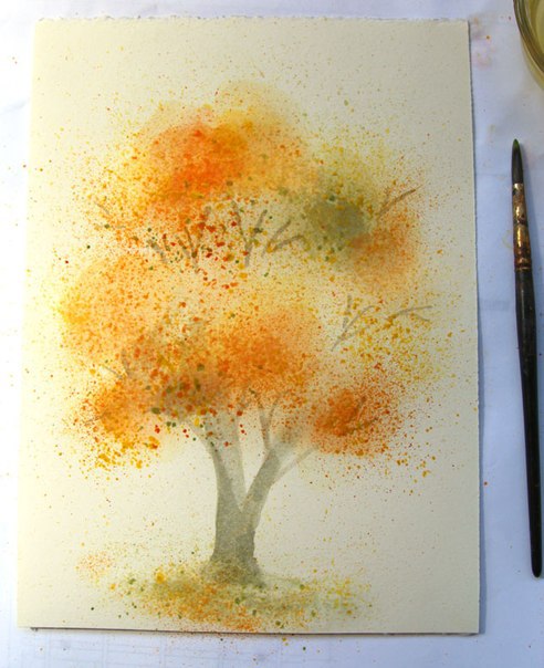Рисуем красивое дерево просто: мастер-класс