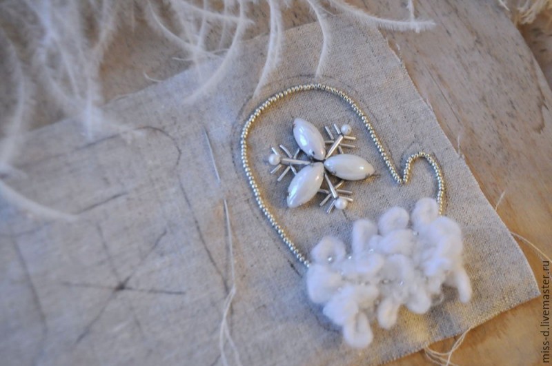 Делаем броши-подвески "Гламурная зима"