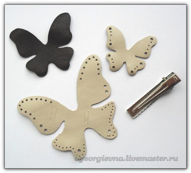 Комплект украшений из кожи Комплект украшений из кожи