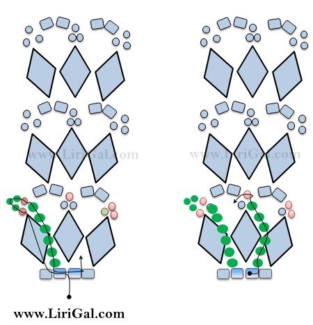 Морозные серьги из бисера и кристаллов