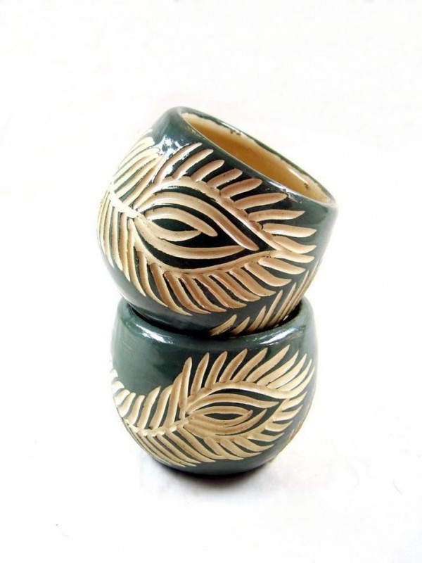 Ваза в технике сграффито