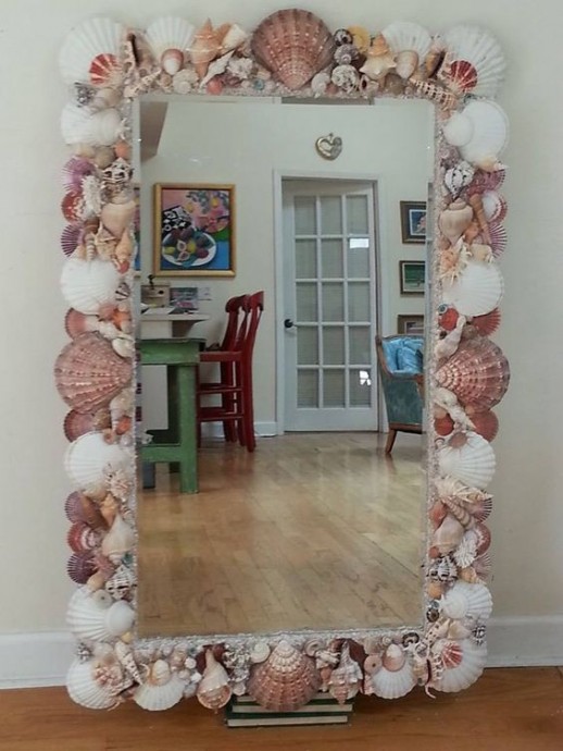 ​Декор зеркал с ракушками