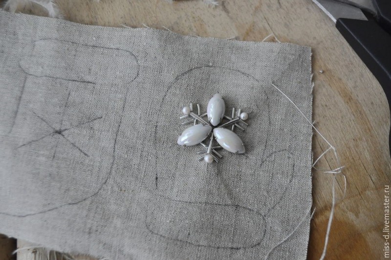 Делаем броши-подвески "Гламурная зима"