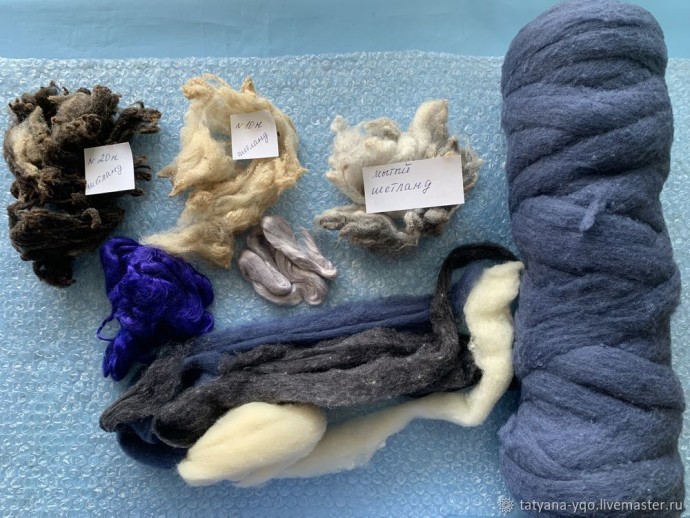 Валяем образец с флисом Шетланда