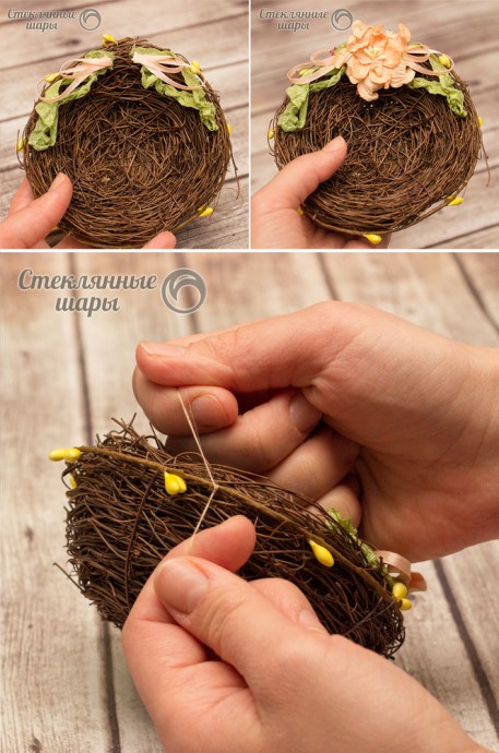 Витражная птичка