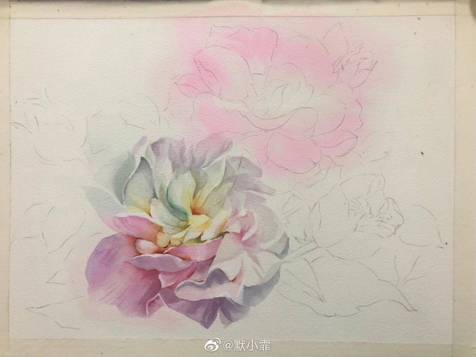 Урок рисования акварелью: цветы
