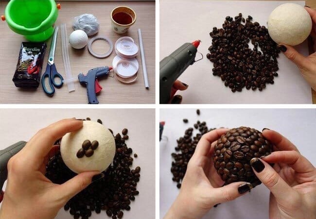Искусство декорирования с помощью кофейных зерен