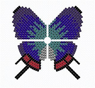 Параллельное плетение: бабочки