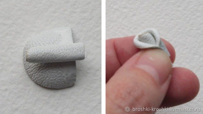 ​Брошь из кожи и меха