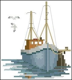 ​Морская тема в вышивке крестом