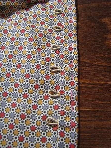 Обработка застёжки на воздушные петли