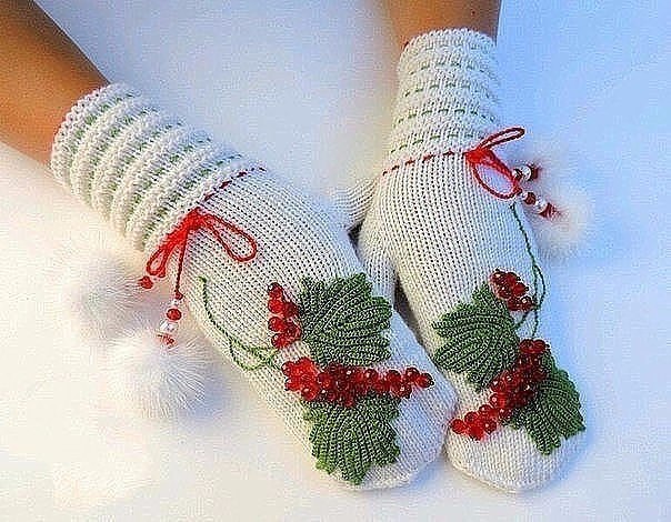 Варежки ручной работы
