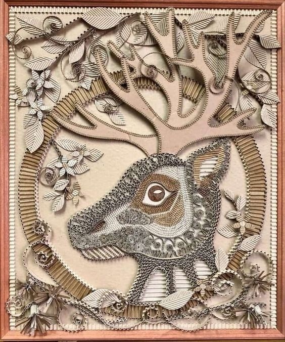 Необычные картины из картона