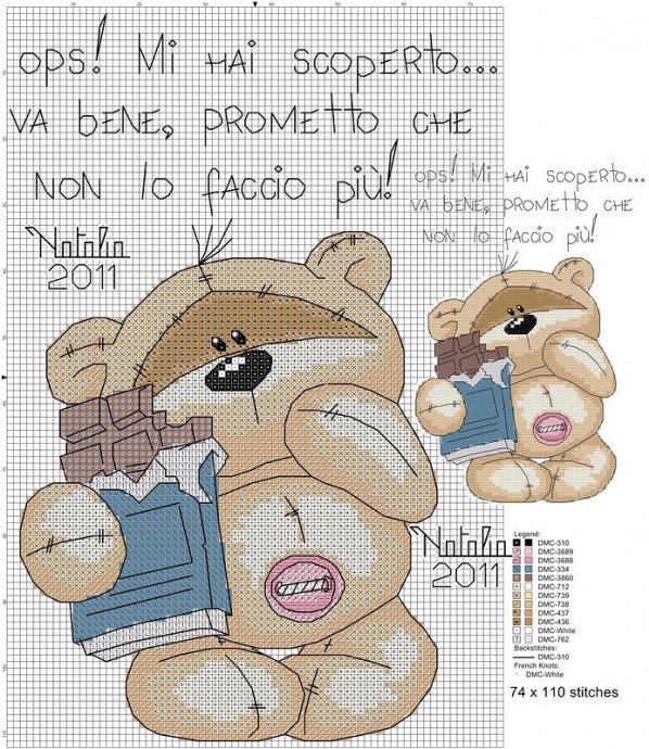 ​Вышивка с плюшевыми мишками