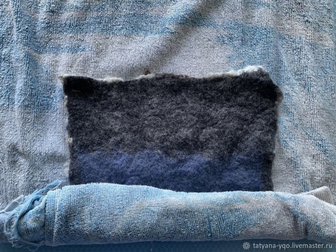 Валяем образец с флисом Шетланда