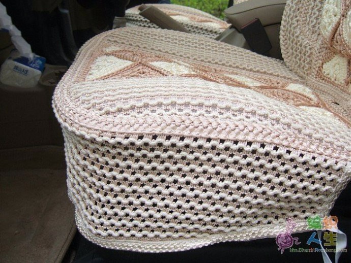 Вязаные чехлы в машину