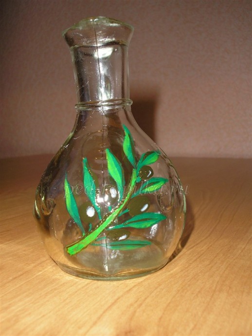 Роспись стеклянного кувшина: мастер-класс