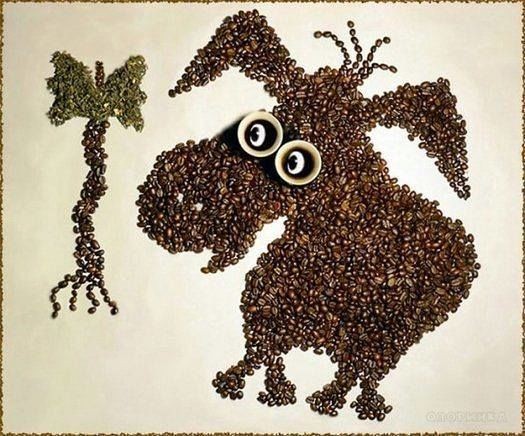 Картины из кофейных зерен