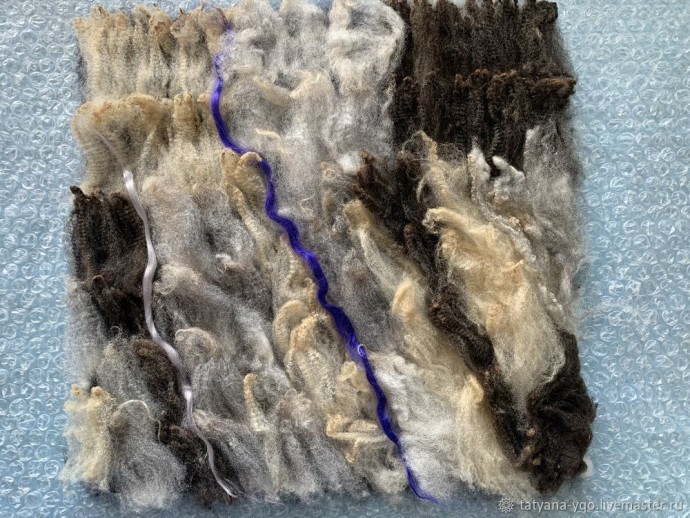 Валяем образец с флисом Шетланда