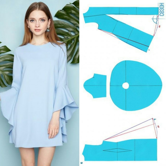 Моделирование платьев с оригинальными рукавами