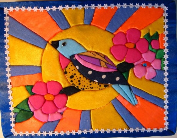 Картины в технике пэчворк: животный мир