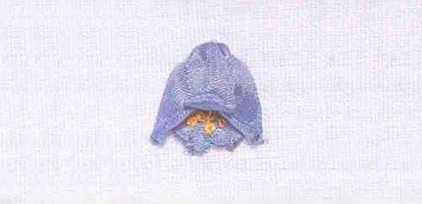 Вышивка лентами: колокольчик