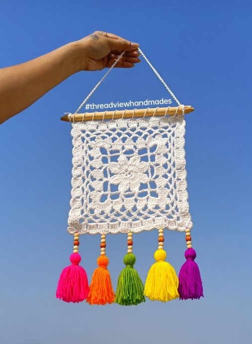 Вязаная мандала Вязаная мандала