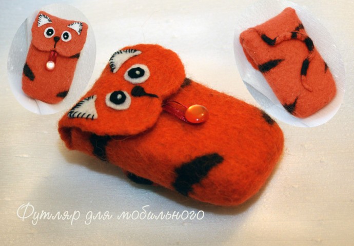 Чехлы для телефонов в технике шерстяной акварели: идеи