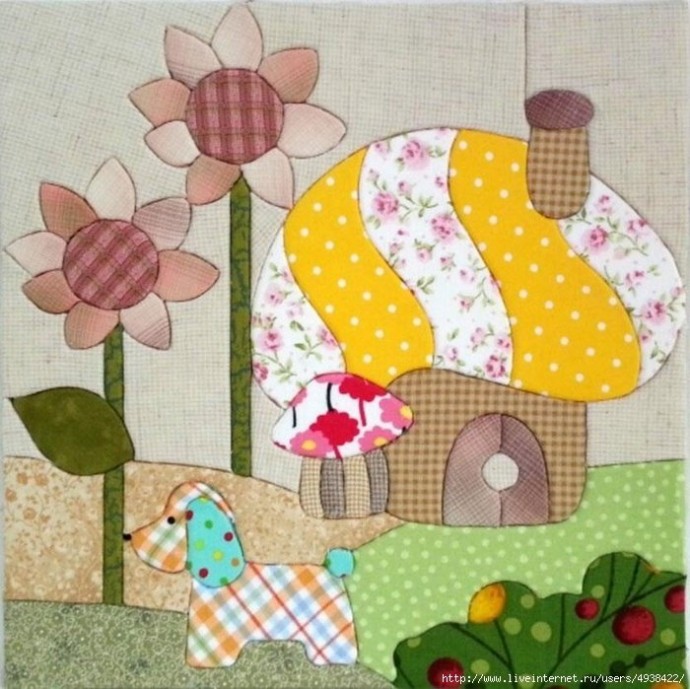 Картины в технике пэчворк: животный мир