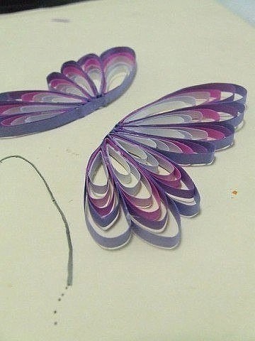 Бабочка в технике квиллинга