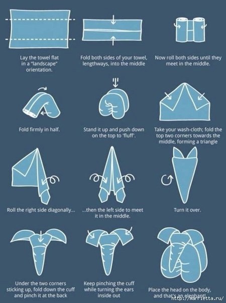 Слоники из полотенца