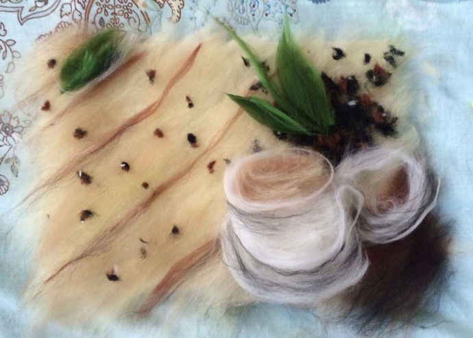 ​Чашки с кофе: шерстяная акварель