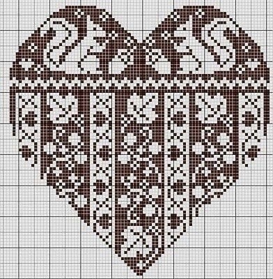 Вышивка сердец с орнаментом