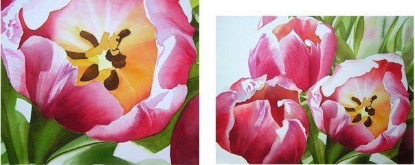 ​Рисуем красивые тюльпаны