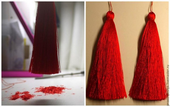 Шёлковые кисти для бижутерии